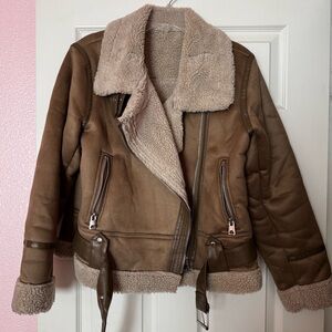 Women's Brown Shearling Jacket